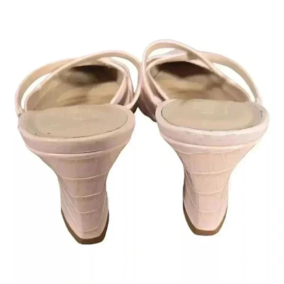 M. Gemi Shoes Pump Heel Pointed Toe Beige Blush Pink 9/40 - Picture 5 of 8